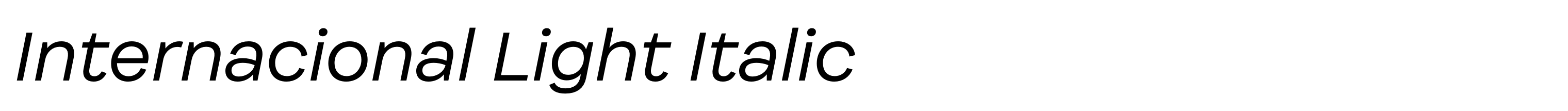 Internacional Light Italic